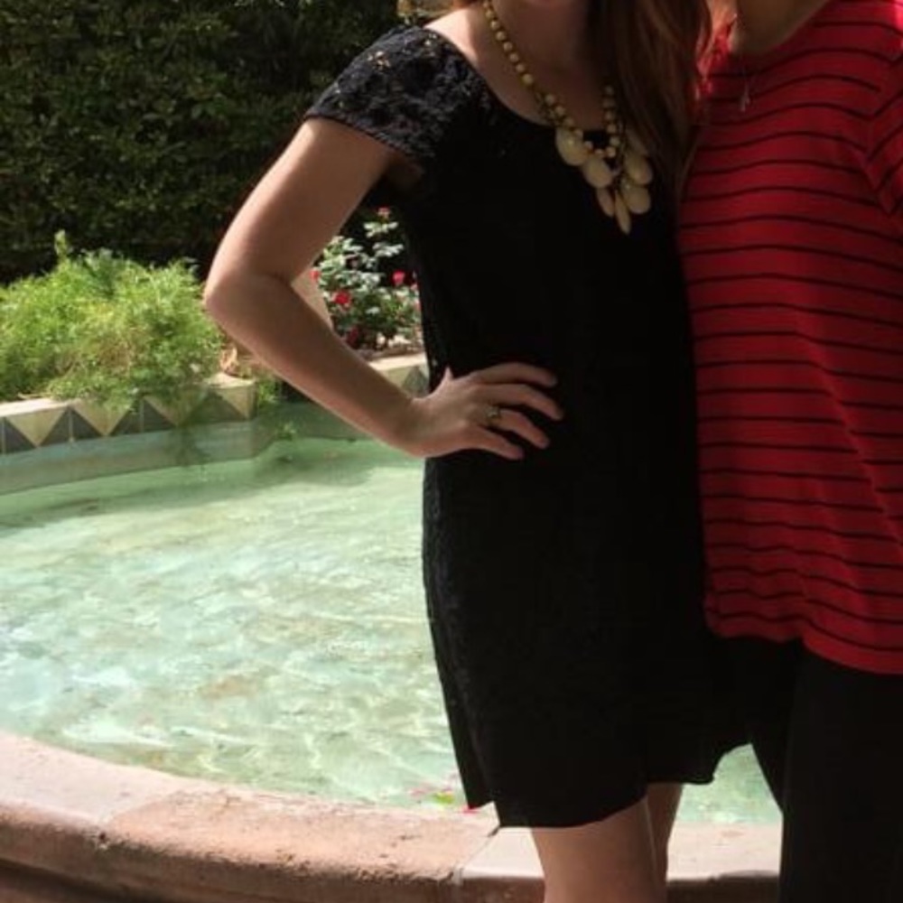 Black lace dress